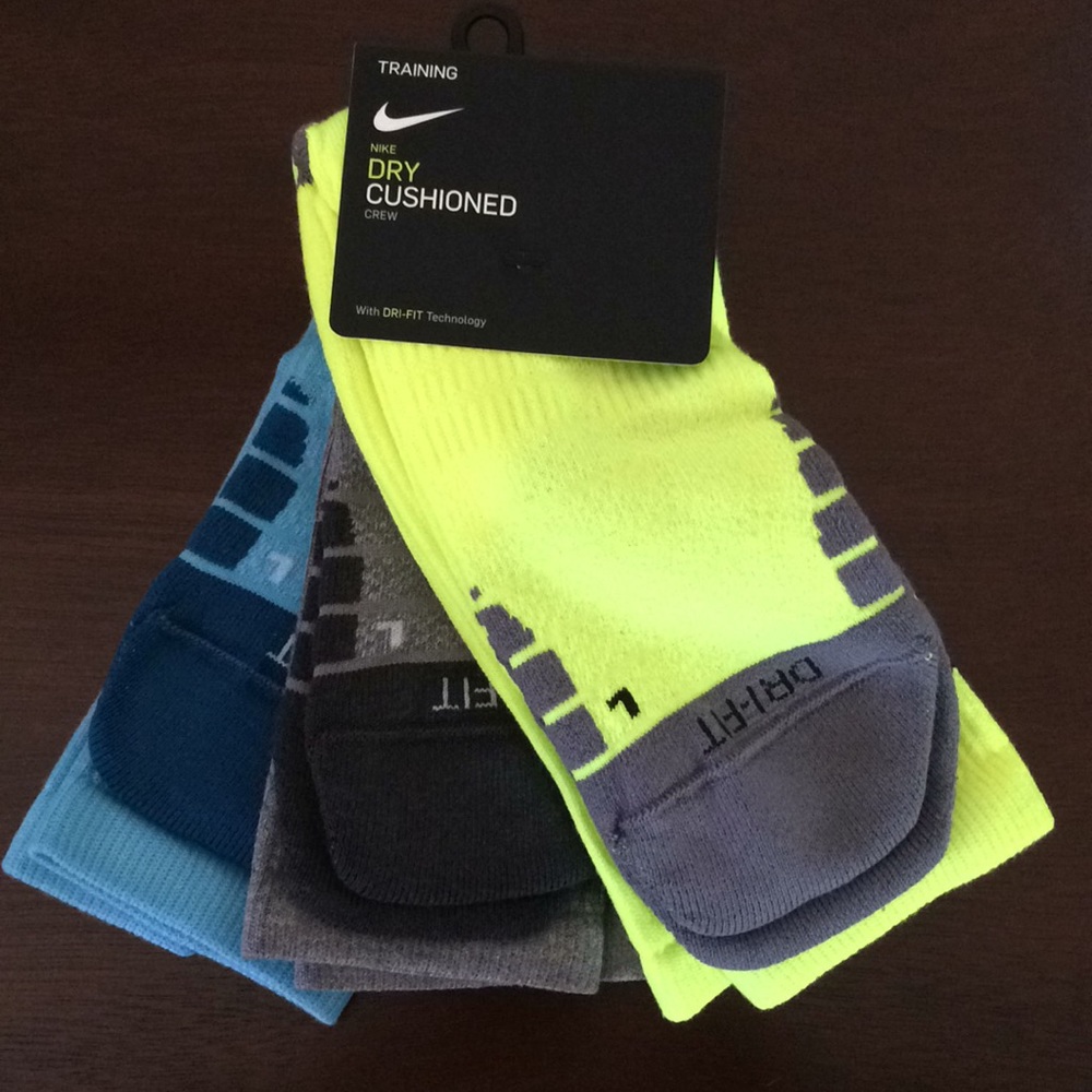 Nike Training Dry Cushioned 3 pair Crew Socks.